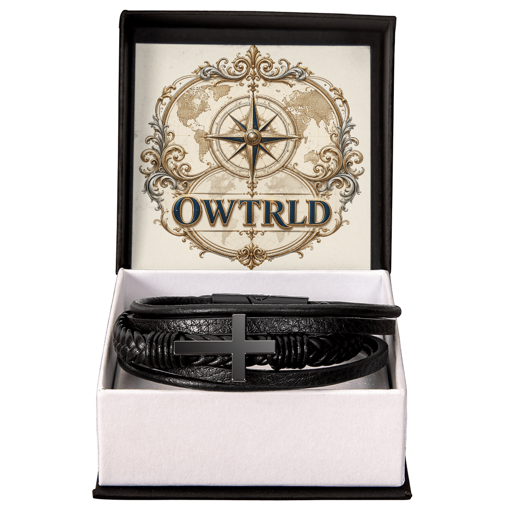Cross Leather Bracelet ShineOn Fulfillment