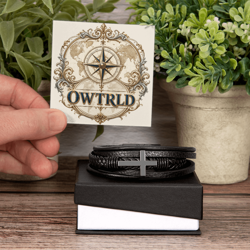 Cross Leather Bracelet ShineOn Fulfillment