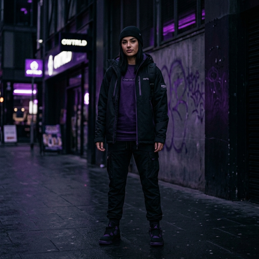 A diverse and stylish display of OWTRLD women’s apparel and essential wear, showcasing modern designs and high-quality fabric photography