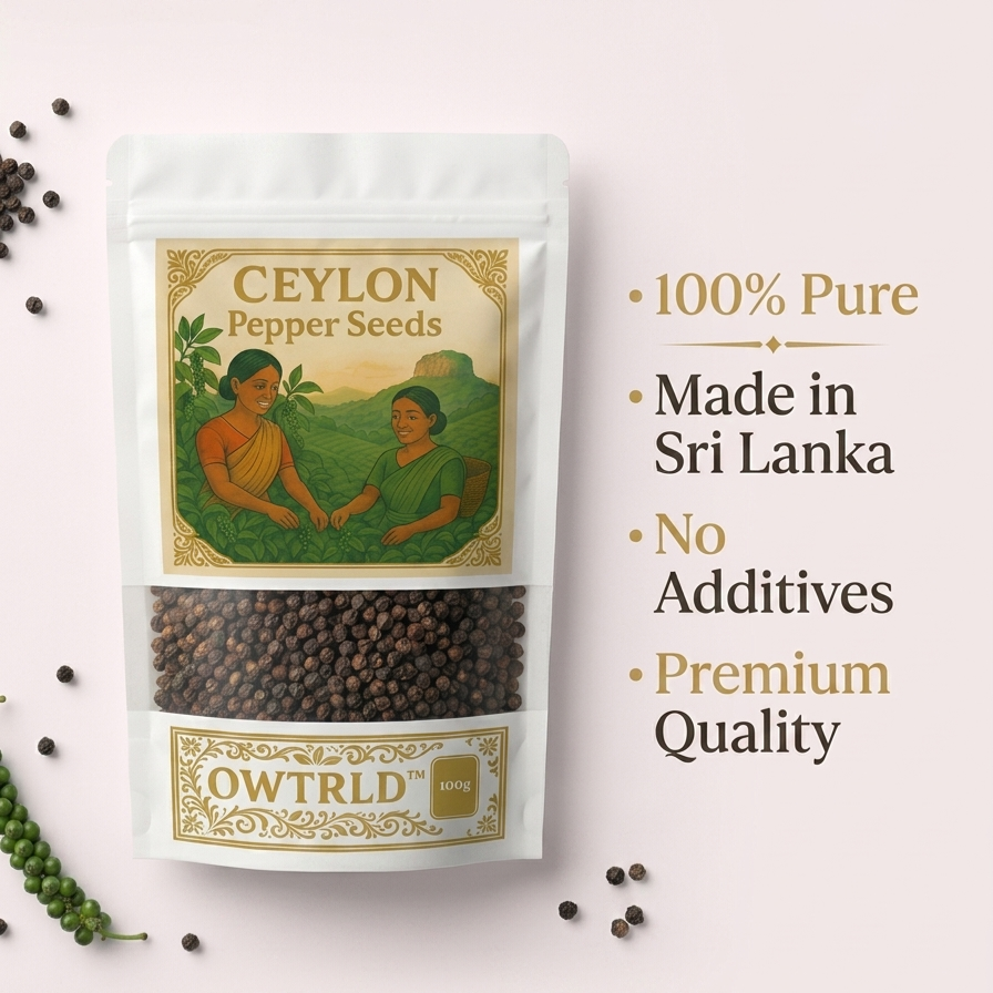 Premium Ceylon Pepper Seeds 100% Pure Sri Lanka | High Piperine & Strong Aroma 