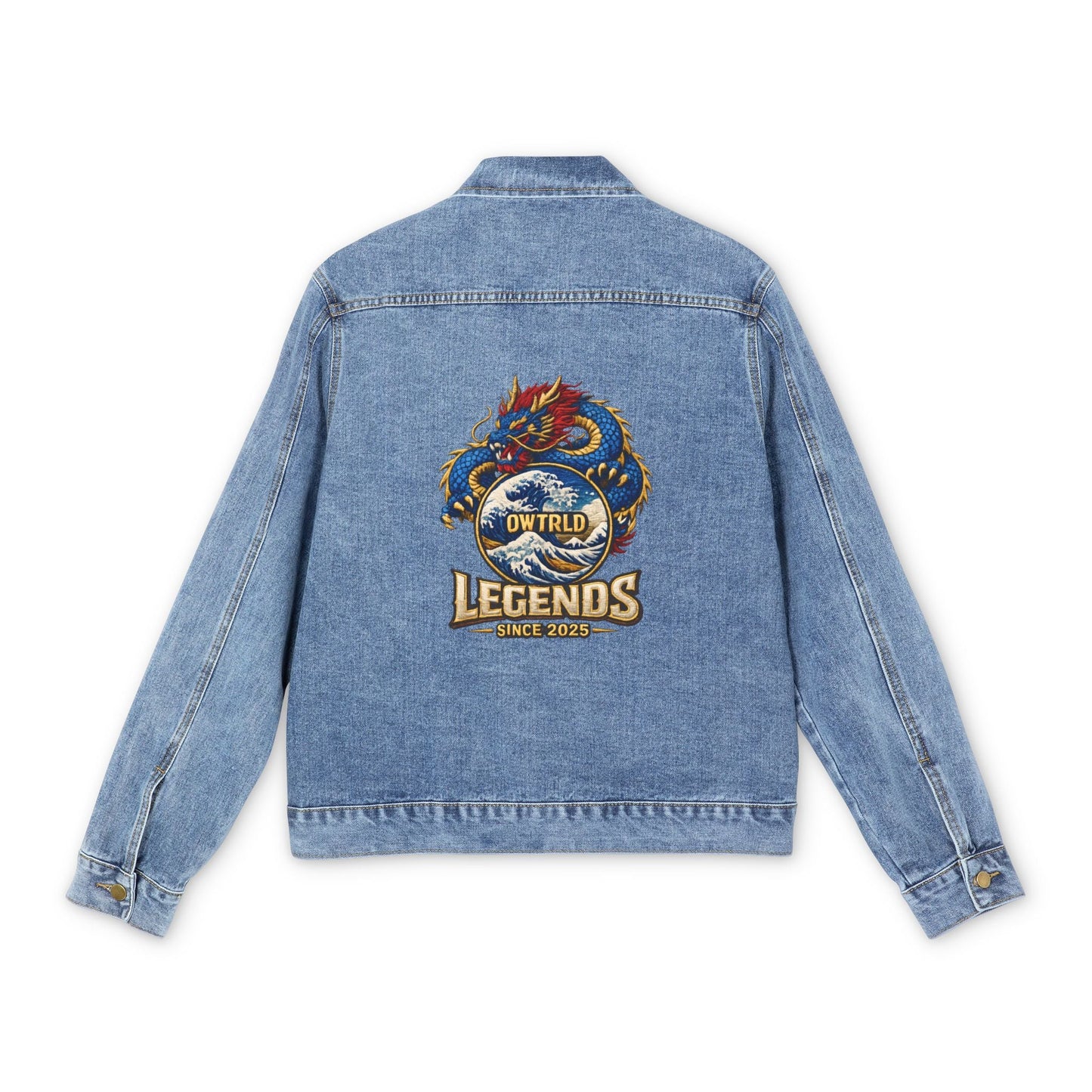 Men's Vintage-Inspired Denim Jacket | OWTRLD Printify