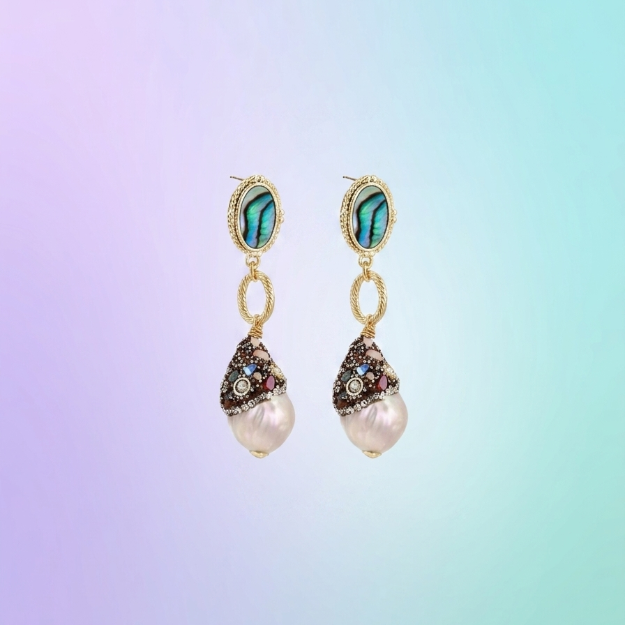Baroque Pearl Statement Earrings | OWTRLD