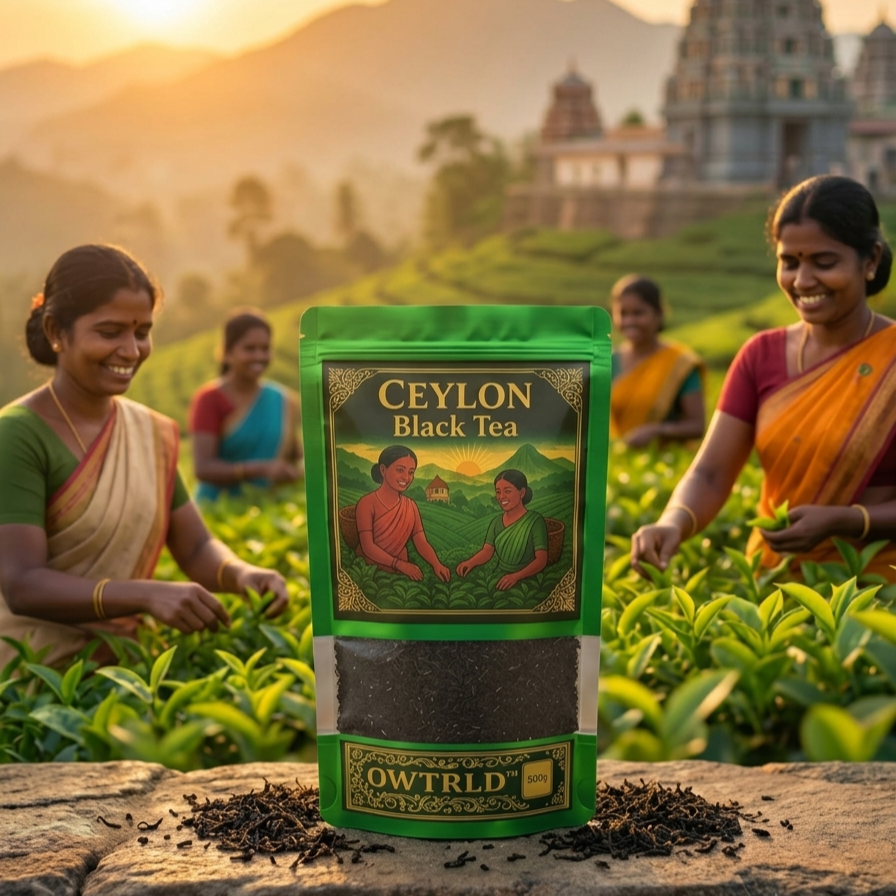 Premium Ceylon Black Tea 100% Pure Single-Origin Sri Lankan Loose Leaf Tea OWTRLD