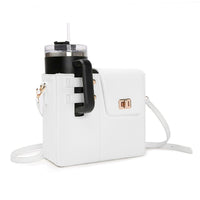 Outdoor Portable Beverage Bottle Bag, Universal Large Insulated Cup Pink Shoulder Crossbody Bottle Bag eprolo