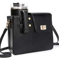 Outdoor Portable Beverage Bottle Bag, Universal Large Insulated Cup Pink Shoulder Crossbody Bottle Bag eprolo