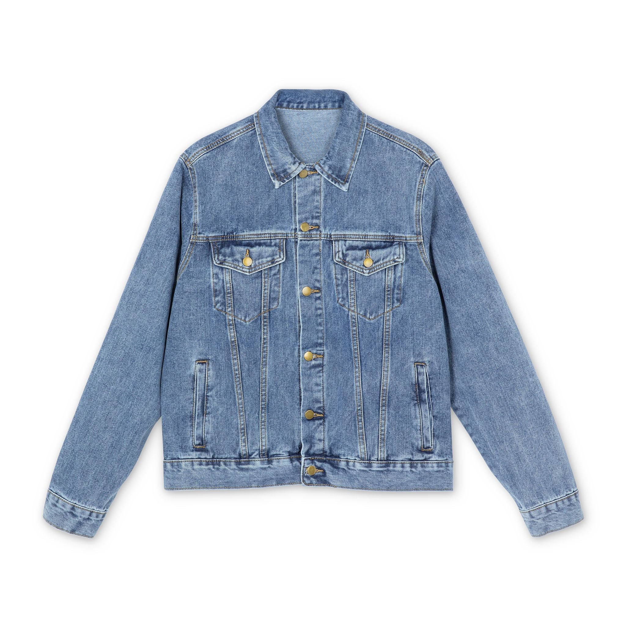 Men's Vintage-Inspired Denim Jacket | OWTRLD Printify