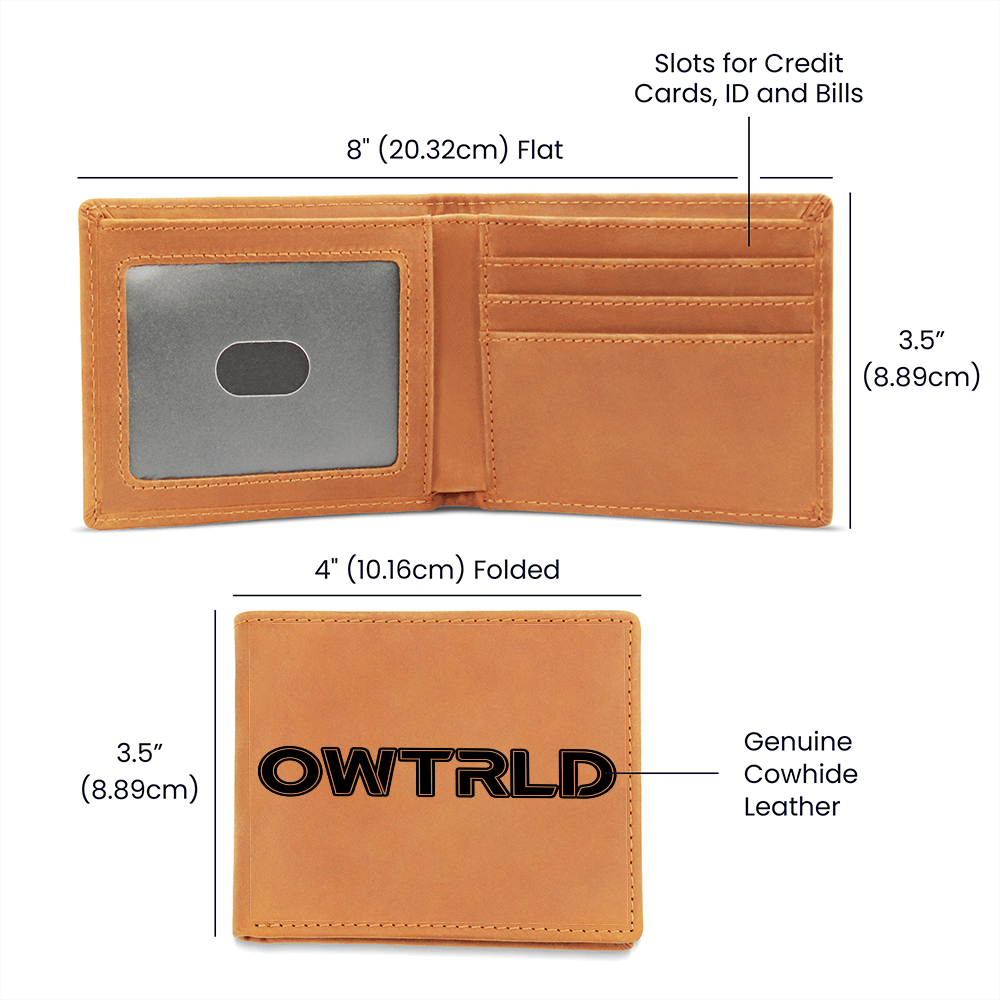 Graphic Leather Wallet | OWTRLD ShineOn Fulfillment