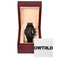 Black Chronograph Watch | OWTRLD ShineOn Fulfillment