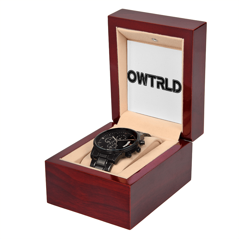 Black Chronograph Watch | OWTRLD ShineOn Fulfillment