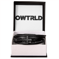 Men's Cross Leather Bracelet | OWTRLD ShineOn Fulfillment