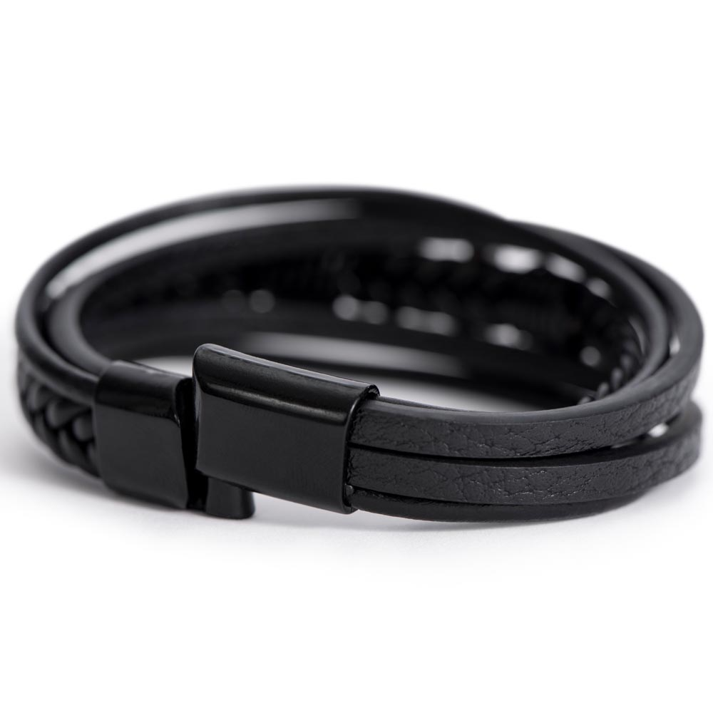 Men's Cross Leather Bracelet | OWTRLD ShineOn Fulfillment
