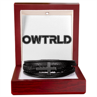 Men's Cross Leather Bracelet | OWTRLD ShineOn Fulfillment